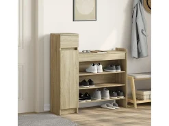 Zapatero de madera de ingeniería de roble Sonoma