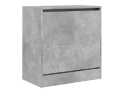 Zapatero de madera de ingeniería gris hormigón 60x34x63,5 cm ES727111