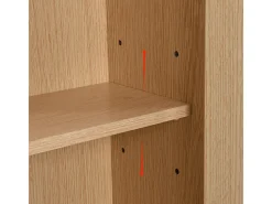 Zapatero de madera y ratán - 3 puertas abatibles y 1 cajón - balda regulable - Natural