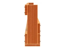 Zapatero de pared 2 uds cera marrón 110x8,5x23,5 cm