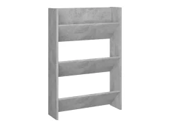 Zapatero de pared Gris hormigón 60x18x90 cm Aglomerado