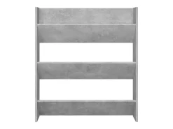 Zapatero de pared Gris hormigón 80x18x90 cm Aglomerado