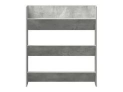 Zapatero de pared Gris hormigón 80x18x90 cm Aglomerado