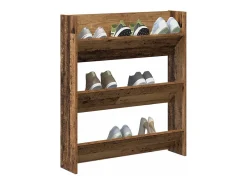 Zapatero de pared, madera vieja, 80x18x90 cm