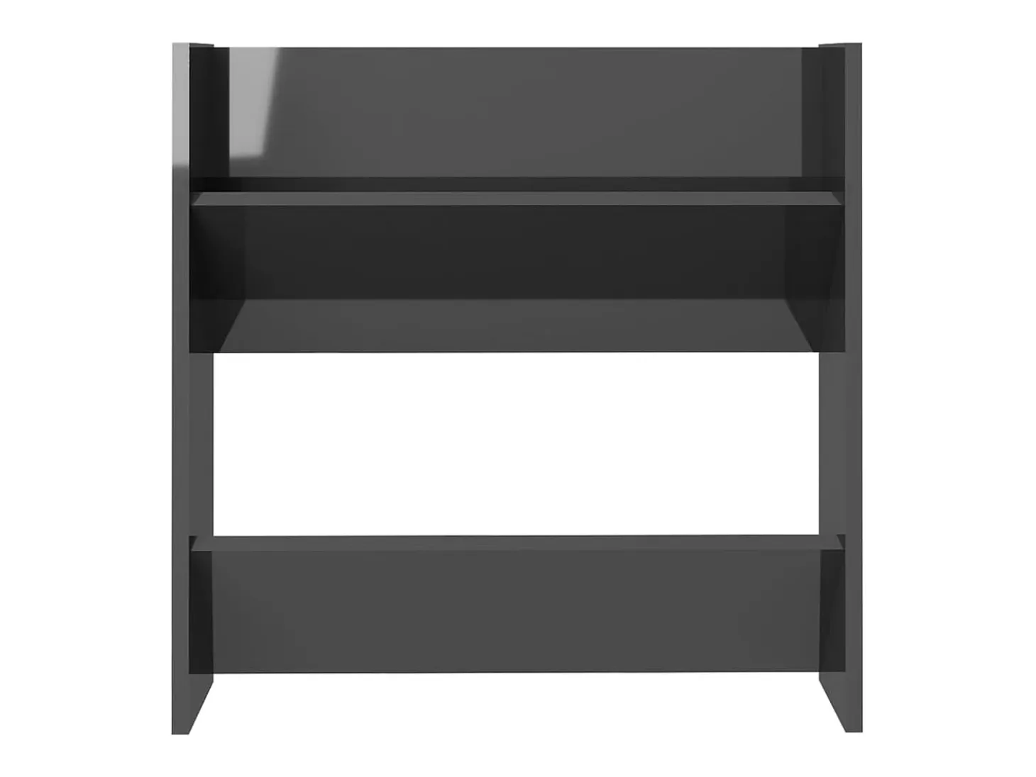 Zapatero de pared madera contrachapada gris brillo 60x18x60 cm ES920710