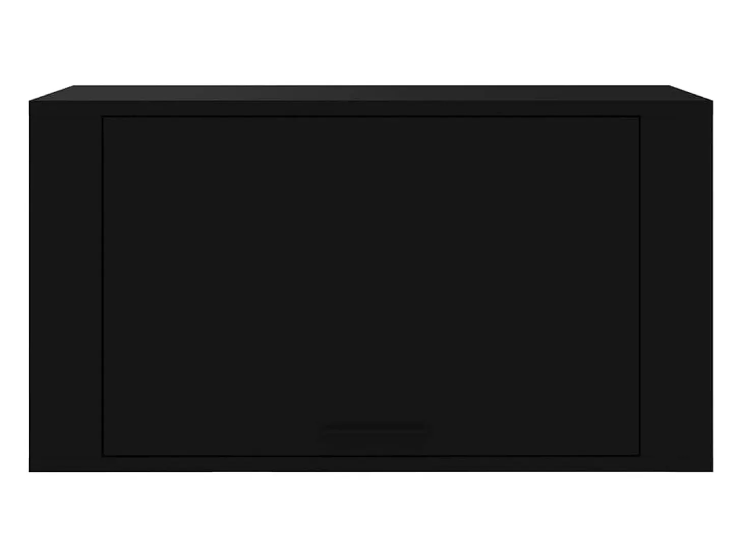 Zapatero de pared Negro 70x35x38 cm Madera de ingeniería