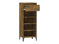 Zapatero de roble ahumado 40x36x105 cm Madera de ingeniería