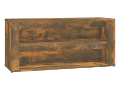 Zapatero de roble ahumado 100x35x45 cm Madera de ingeniería