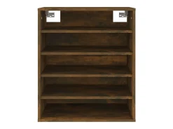 Zapatero de roble ahumado 60x35x70 cm Madera de ingeniería