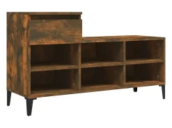 Zapatero de roble ahumado 102x36x60 cm Madera de ingeniería