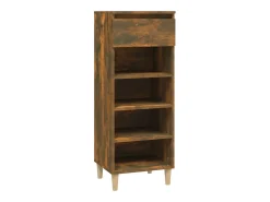 Zapatero de roble ahumado 40x36x105 cm Madera de ingeniería