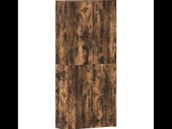 Zapatero de roble ahumado 80x35,5x180 cm Madera de ingeniería