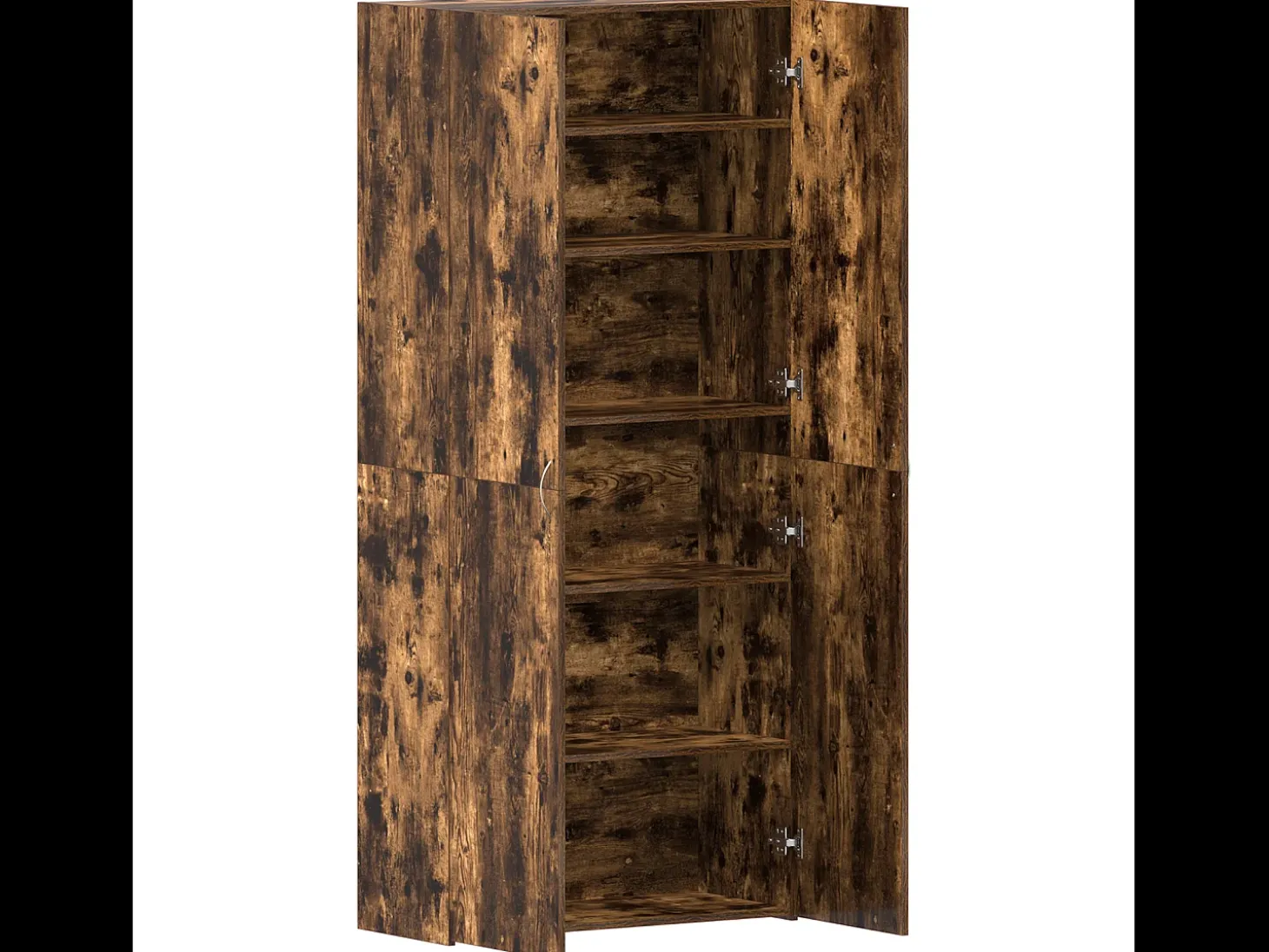 Zapatero de roble ahumado 80x35,5x180 cm Madera de ingeniería