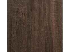 Zapatero de roble marrón fabricado con madera de ingeniería y metal.