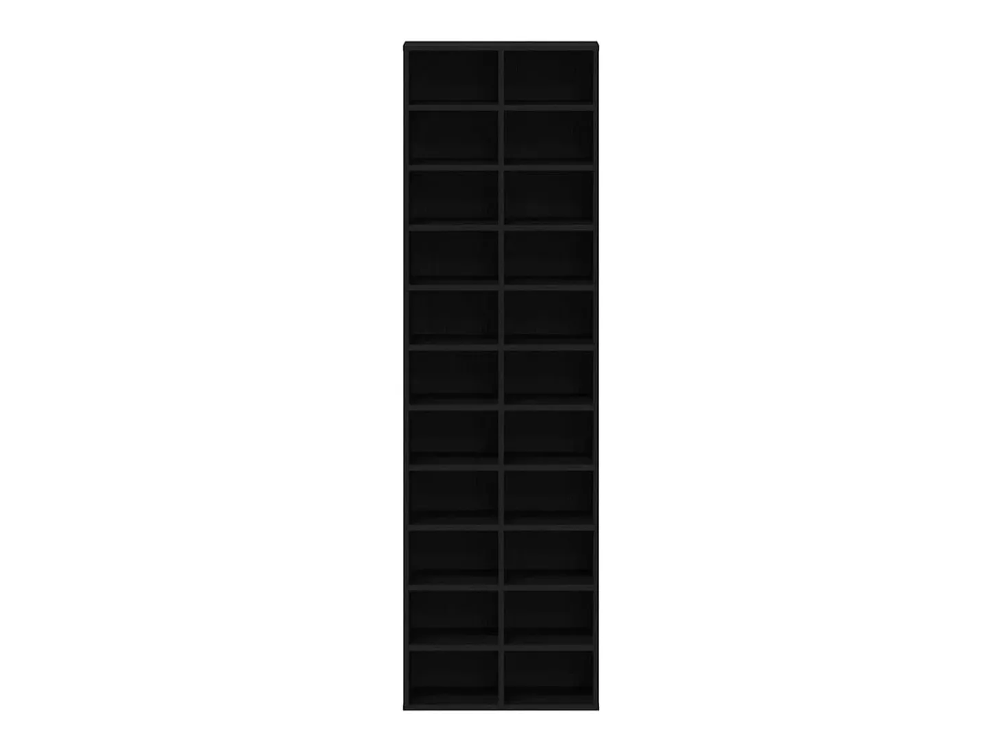 Zapatero de roble negro 54x34x183 cm madera de ingeniería
