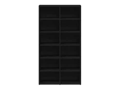 Zapatero de roble negro 54x34x100,5 cm madera de ingeniería