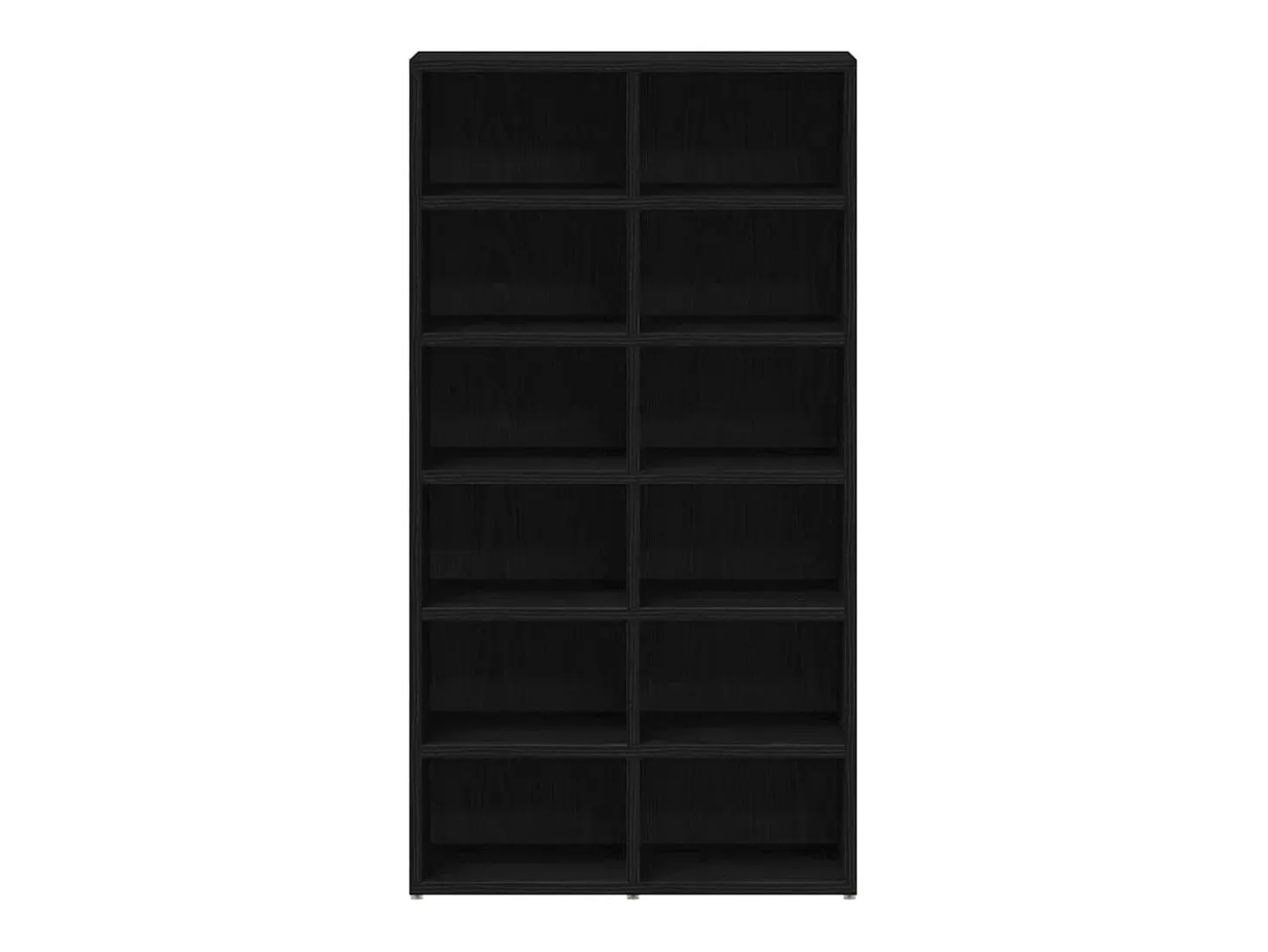 Zapatero de roble negro 54x34x100,5 cm madera de ingeniería