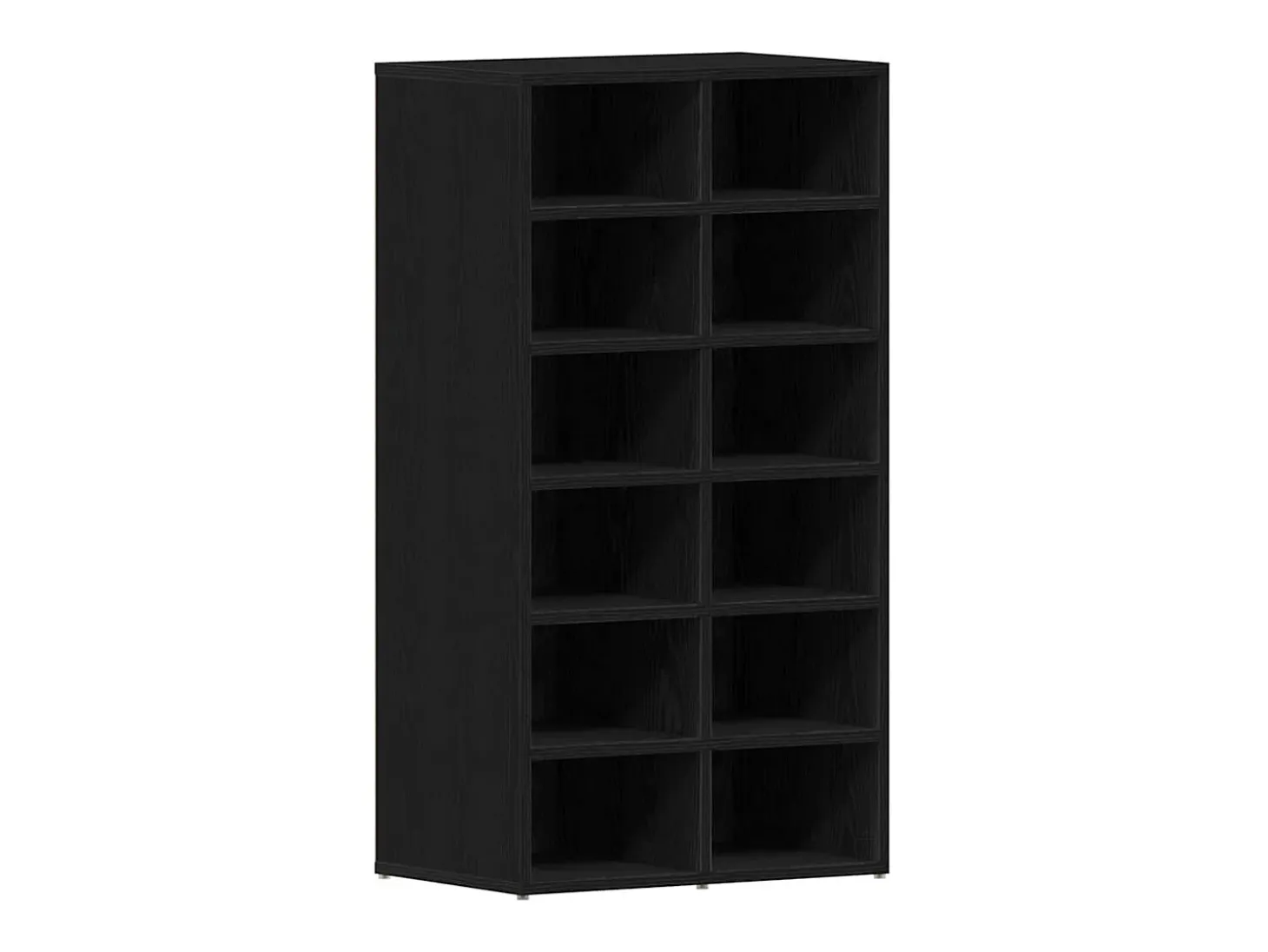 Zapatero de roble negro 54x34x100,5 cm madera de ingeniería