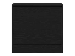 Zapatero de roble negro 60x21x57 cm Madera de ingeniería