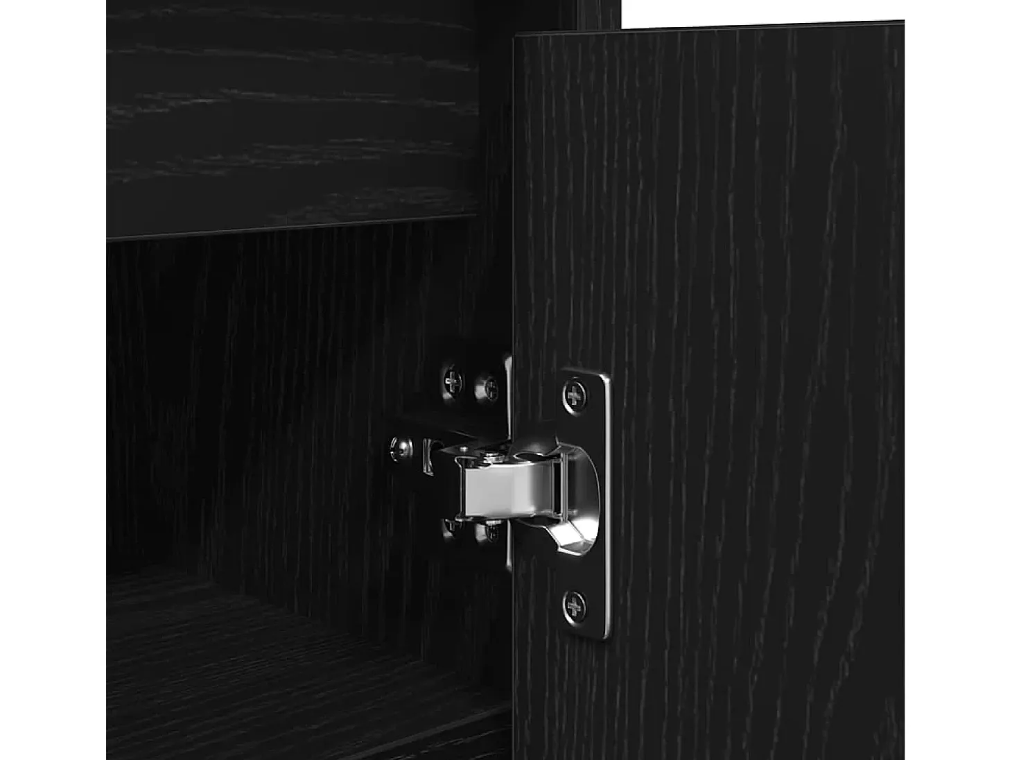 Zapatero de roble negro 57x34x76 cm madera de ingeniería