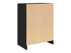 Zapatero de roble negro 57x34x76 cm madera de ingeniería