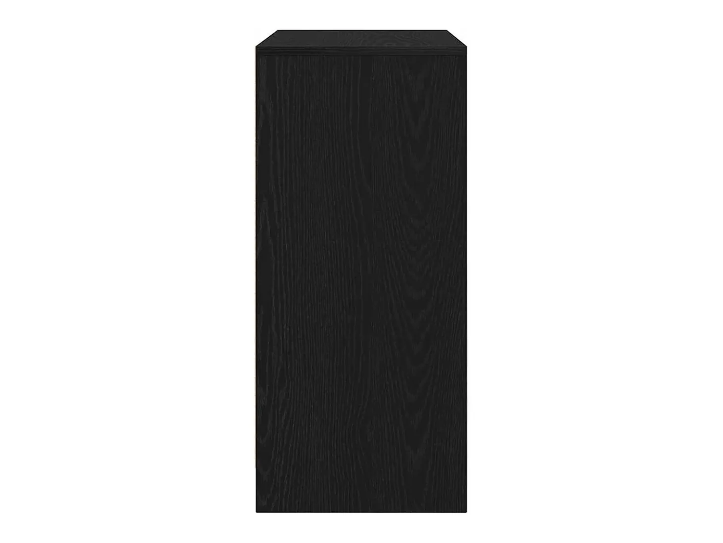 Zapatero de roble negro 57x34x76 cm madera de ingeniería