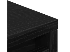 Zapatero de roble negro 57x34x76 cm madera de ingeniería