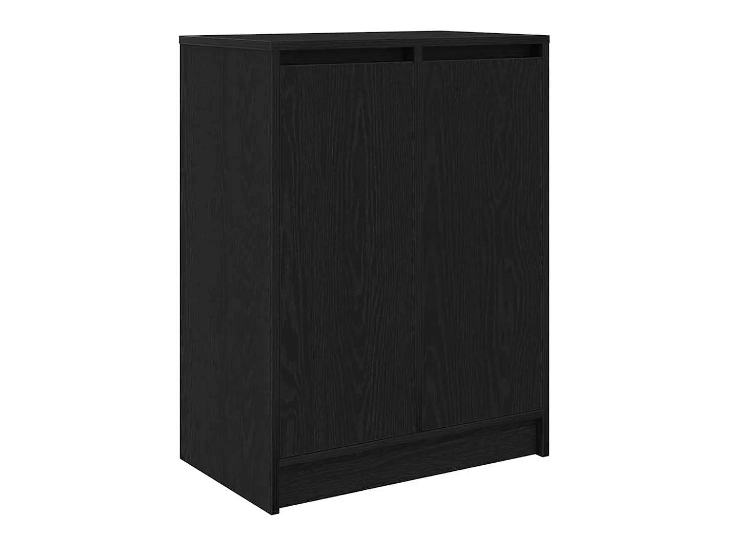 Zapatero de roble negro 57x34x76 cm madera de ingeniería
