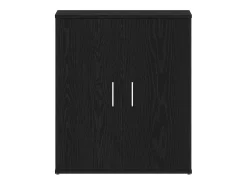 Zapatero de roble negro 60x35x70 cm fabricado en madera de ingeniería