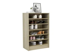 Zapatero de roble Sonoma 60x35x92 cm Madera de ingeniería