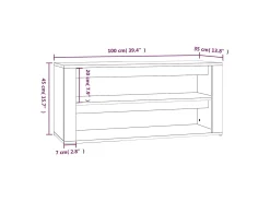 Zapatero de roble Sonoma 100x35x45cm Madera de ingeniería