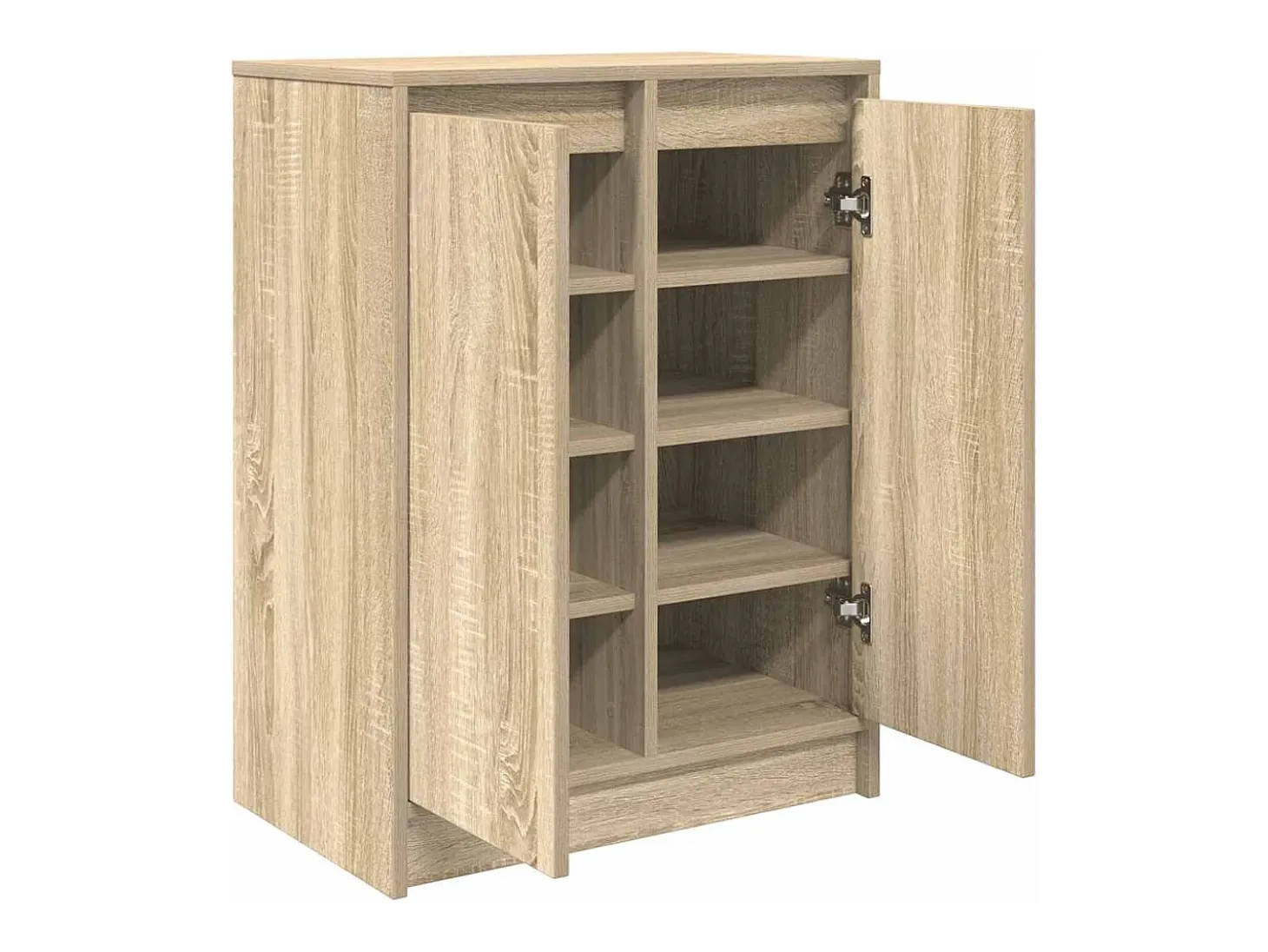 Zapatero de roble Sonoma 57x34x76 cm madera de ingeniería
