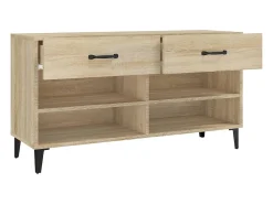 Zapatero de roble Sonoma de 102 x 35 x 55 cm de madera de ingeniería