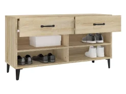 Zapatero de roble Sonoma de 102 x 35 x 55 cm de madera de ingeniería