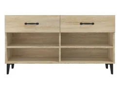 Zapatero de roble Sonoma de 102 x 35 x 55 cm de madera de ingeniería