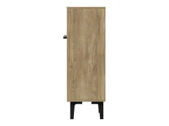 Zapatero en color madera con 2 puertas - estantes regulables 60 × 34,5 x 95 cm