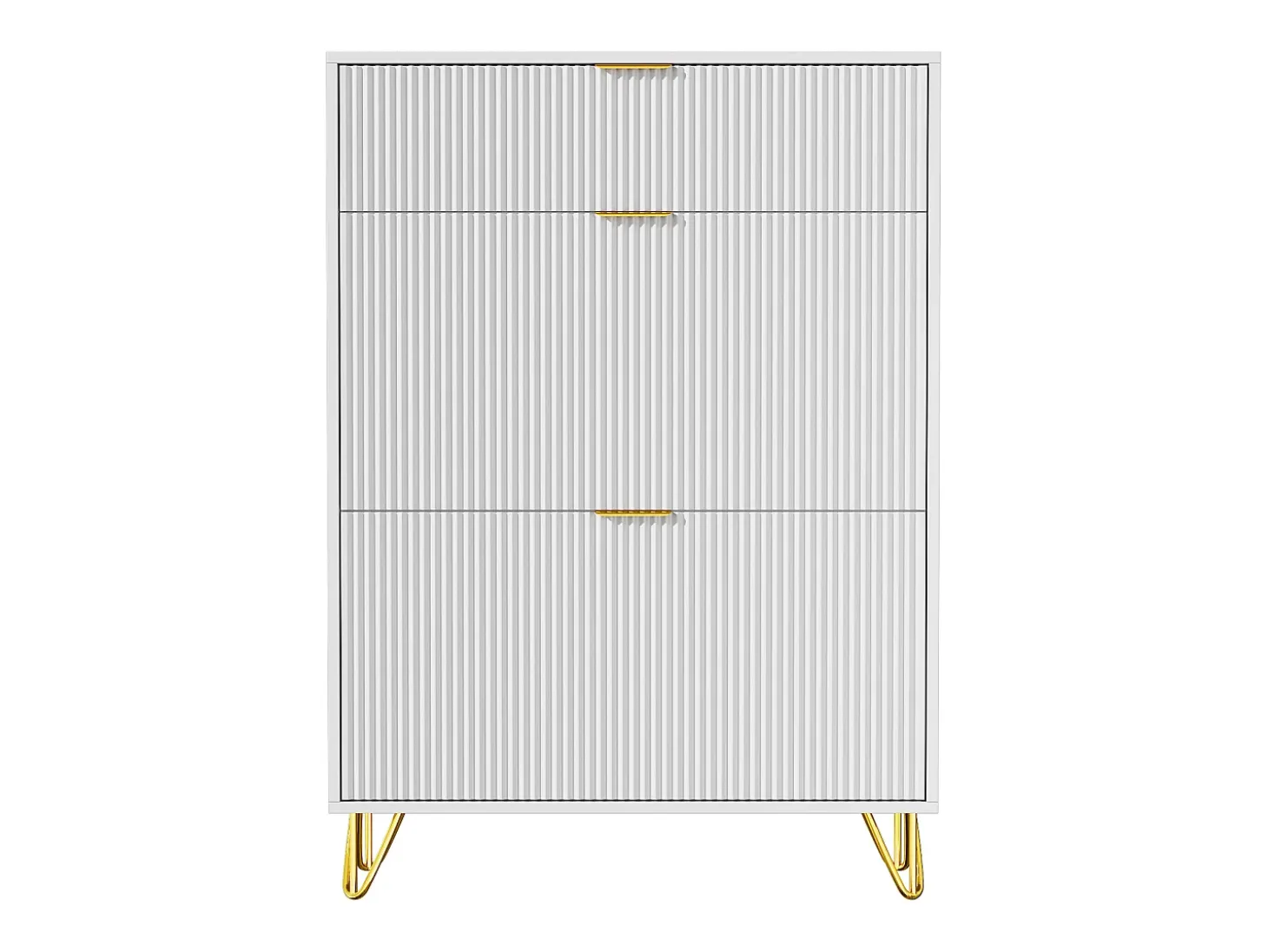 Zapatero estrecho con 3 compartimentos grandes, estante zapatero ajustable, 80 x 24 x 118,5 cm, blanco