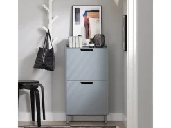 Zapatero Estrecho con 2 Solapas Organizador para Zapatos de Entrada 50 x 19 x 90 cm Gris FSR151-HG SoBuy ES