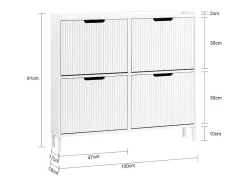 Zapatero Estrecho con 4 Solapas Organizador FSR177-L-W SoBuy ES