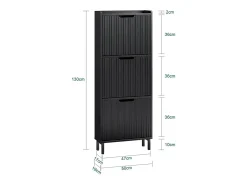 Zapatero Estrecho con 3 Solapas Organizador FSR177-H-SCH SoBuy ES