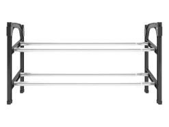 Zapatero extensible con 2 estantes 119x24x37 cm