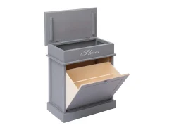Zapatero gris 50 x 28 x 58 cm madera de paulownia
