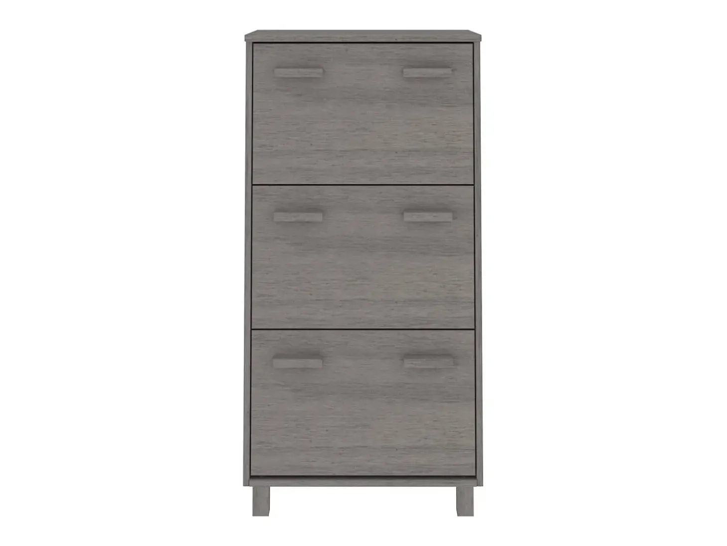 Zapatero Gris Claro 59,5x35x117 cm Pino Macizo
