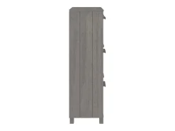 Zapatero Gris Claro 59,5x35x117 cm Pino Macizo