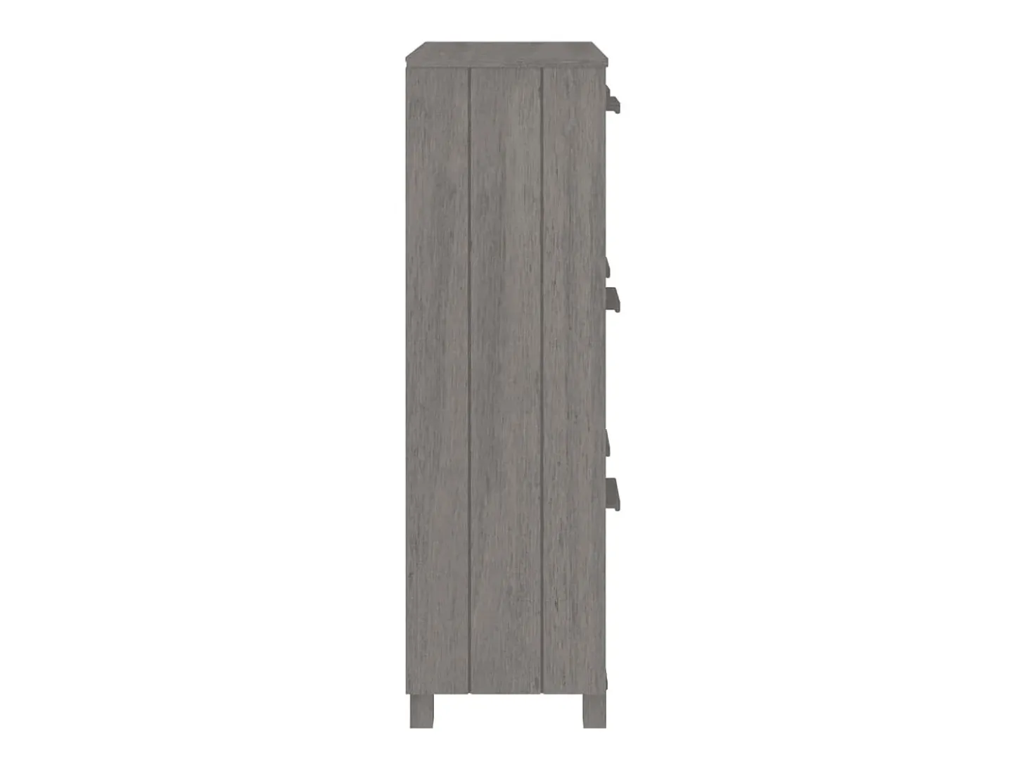 Zapatero Gris Claro 59,5x35x117 cm Pino Macizo