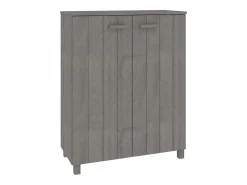 Zapatero Gris Claro 85x40x108 cm Pino Macizo