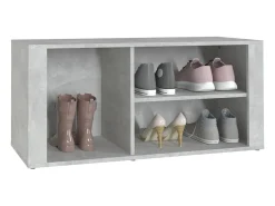 Zapatero gris hormigón 100x35x45 cm Madera de ingeniería