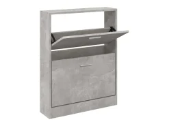 Zapatero gris hormigón 59x17x81 cm Madera de ingeniería