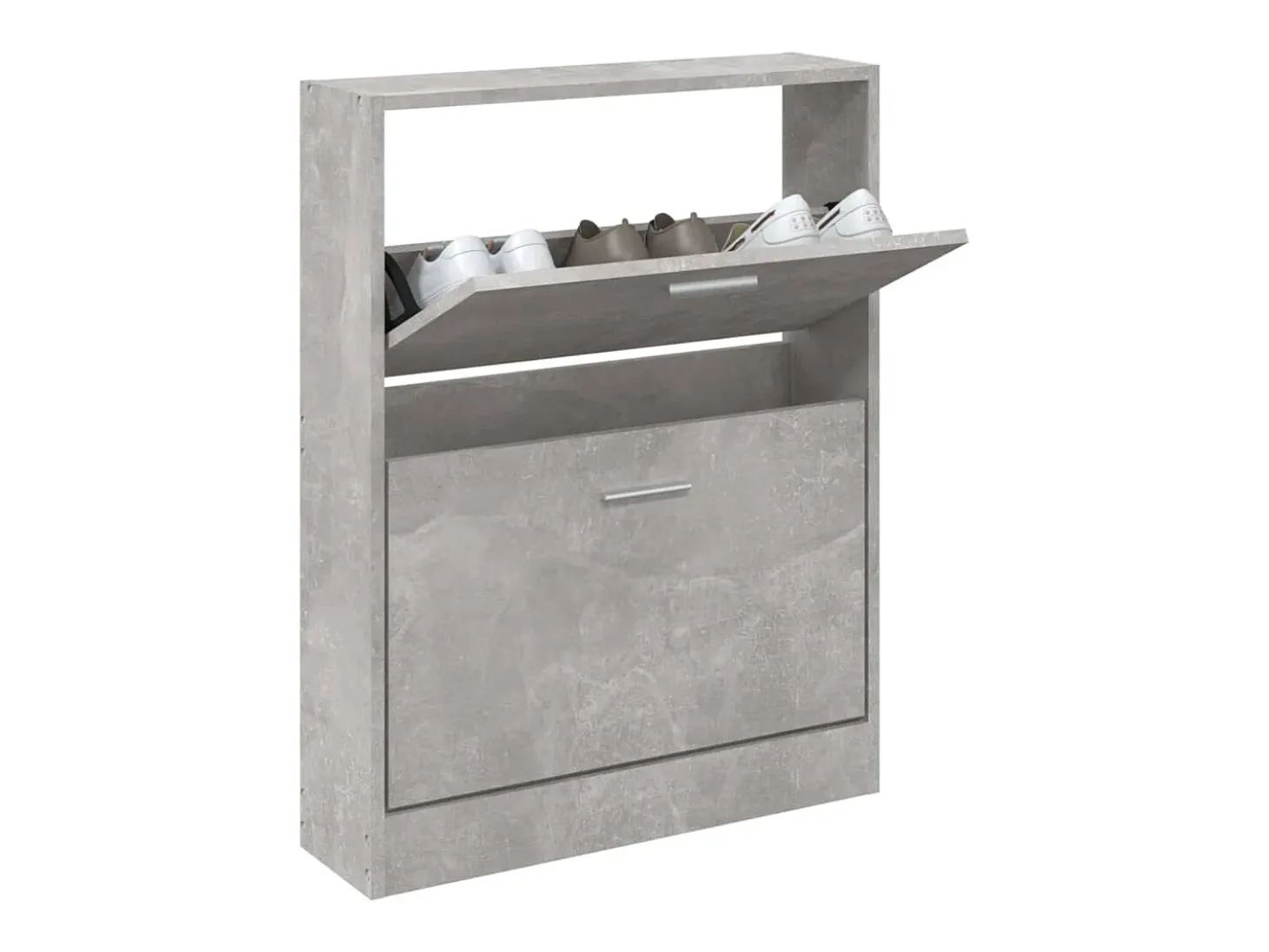 Zapatero gris hormigón 59x17x81 cm Madera de ingeniería