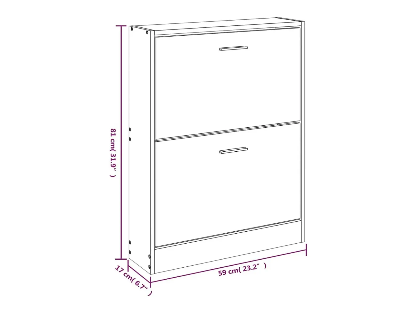 Zapatero gris hormigón 59x17x81 cm Madera de ingeniería